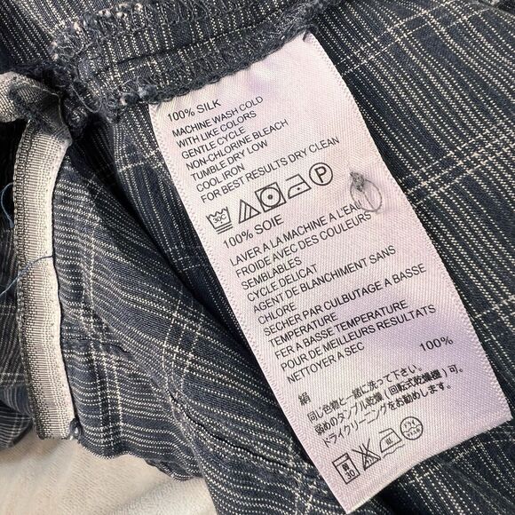 Tommy Bahama Shirt Men’s 5XB Button Up Silk Blue White Short Sleeve Beach Casual - Picture 6 of 7